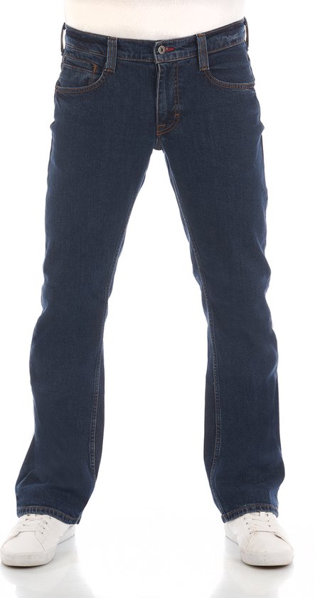 Mustang Heren Jeans Broeken Oregon Bootcut bootcut Fit Blauw 38W / 32L Volwassenen Denim Jeansbroek