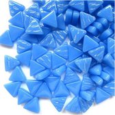 Mozaïeksteentjes driehoekjes 1 cm Blauw