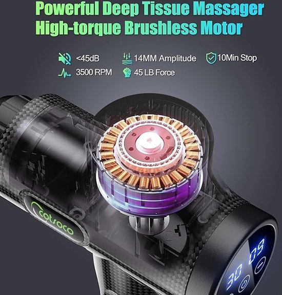 Pistolet De Massage Des Tissus Profonds, Mini-Pistolet De Massage Des Fascias À Double Tête