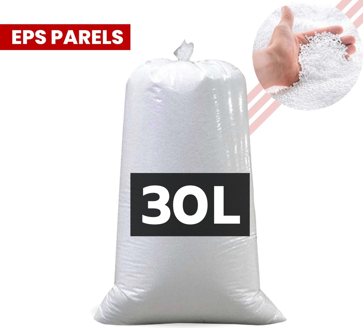 Zitzakvulling EPS Parels/korrels 30 Liter, Hoogwaardige kwaliteit, 30 tm 400 Liter