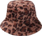 Hoed Bucket Hat Luipaard Bruin 54-58cm verstelbaar / Bruin / Luipaard
