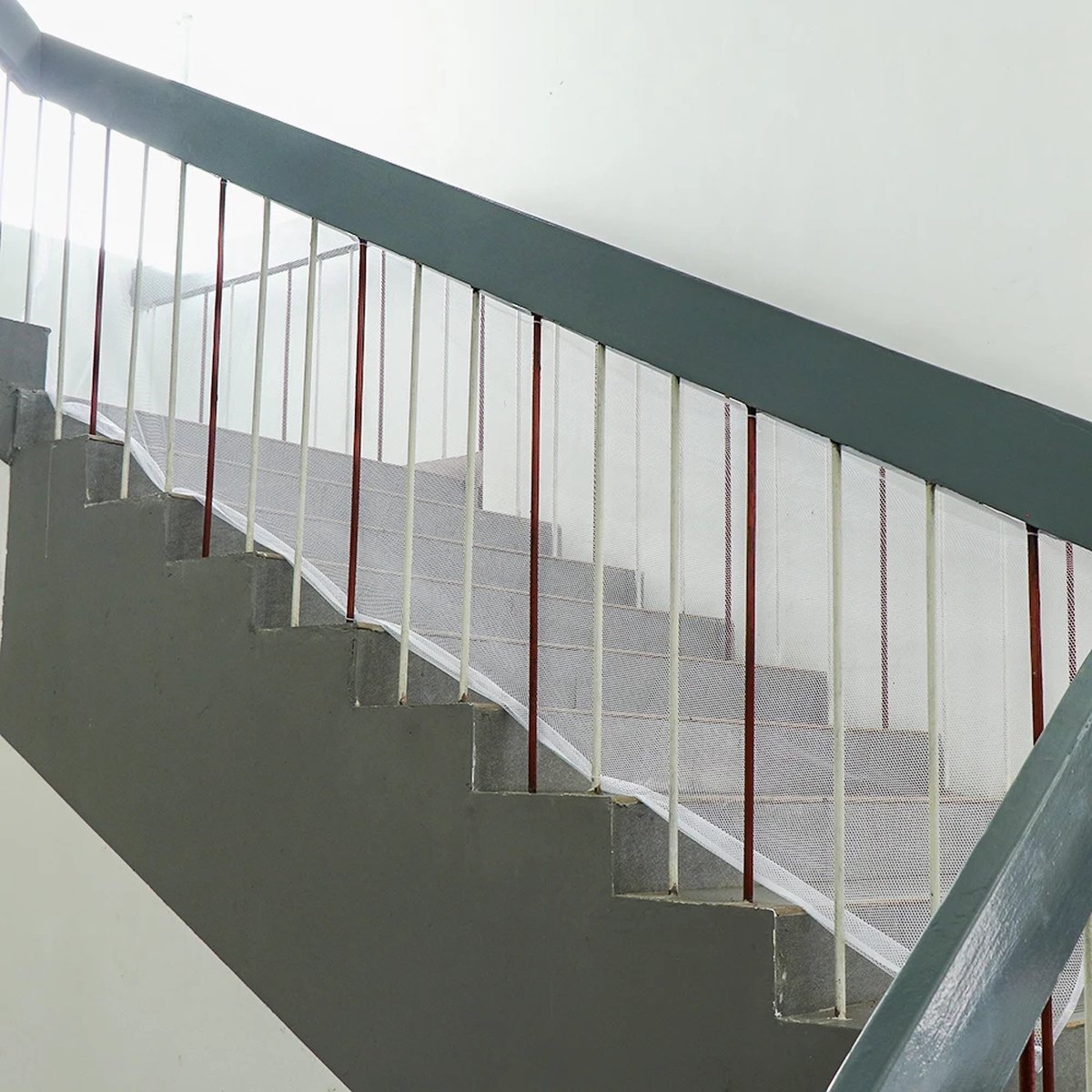 Veiligheidsnet kinderen trap huisdier veiligheid trap beschermer, balkon en trap Banister trap hek klimmen geweven touw trailer net decoratie net - wit