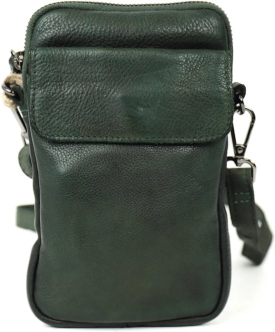 Bear Design Jenny Leren Telefoontasje / Crossbodytas - Groen