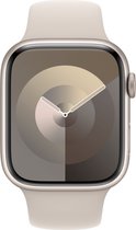 Origineel Apple Sport Band - Geschikt voor Apple Watch Series 1/2/3/4/5/6/7/8/9/SE/Ultra - 49/45/44/42MM - Bandje S/M - Starlight