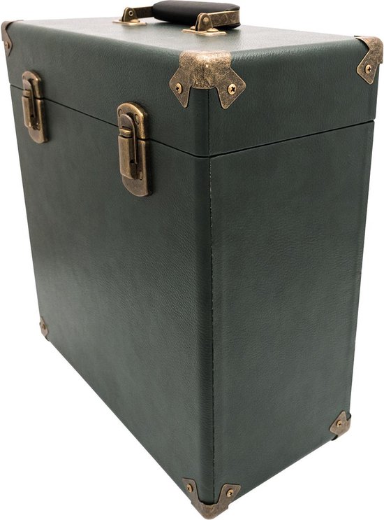GPO CASE12DG - 12" opbergkoffer LP's, donkergroen