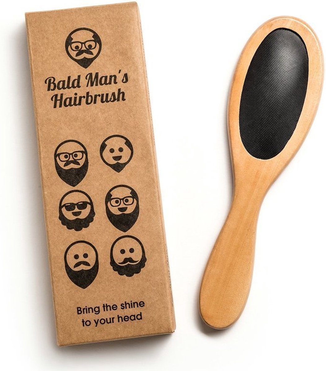 Haarborstel voor Kale Mannen – Grappig Cadeau voor Kaal hoofd, Humoristische Hoofdmassage Borstel voor Mannen