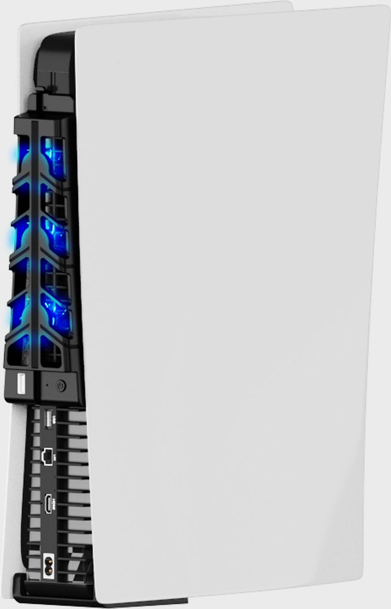Mind - Cooling fan voor Playstation 5 console - 3 fans - Blauw LED licht - USB gevoed - NIET VOOR PS5 SLIM – foto 4
