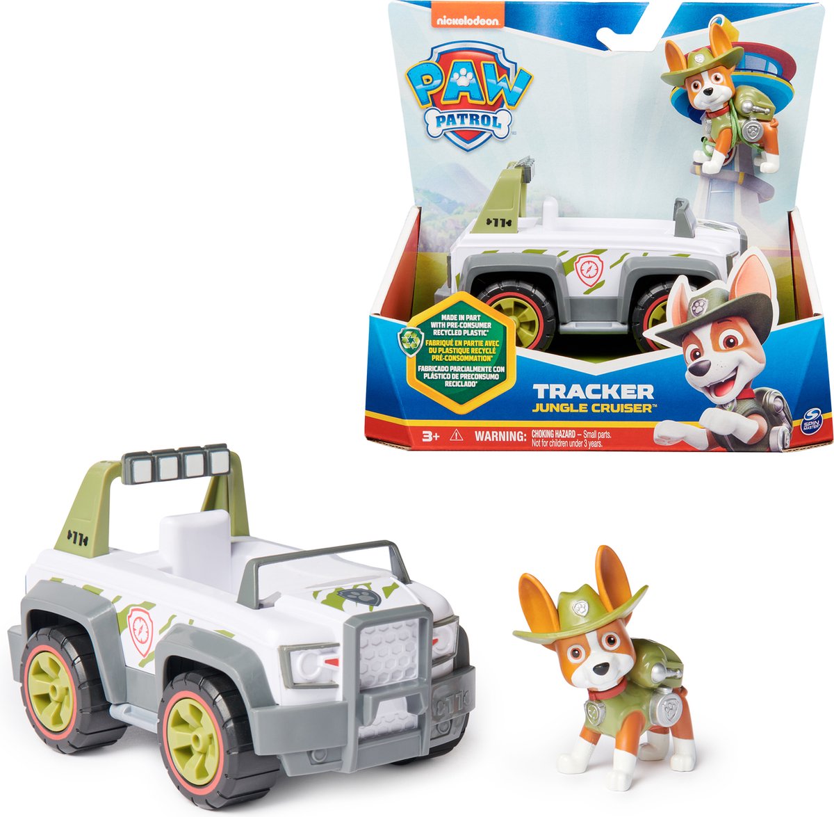 PAW Patrol - Tracker's Jungle Cruiser - speelgoedauto met speelfiguur