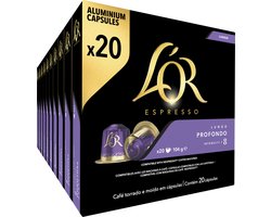 L'OR Lungo Profondo Koffiecups - Intensiteit 8/12 - 10 x 20 capsules