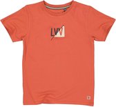 Jongens t-shirt - Kaleb - Oranje rood