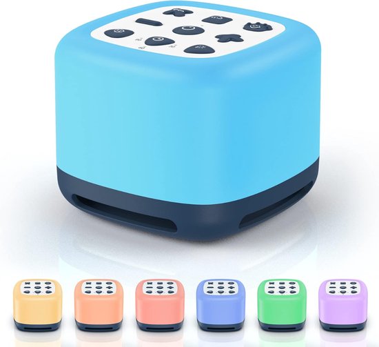 ALLGoods. White Noise Machine 3-in-1 – Slaaphulp met 40 Geluiden – Slaaptrainer Kinderen met Nachtlampje – Wiite Ruis met Timer- Geheugenfunctie – Draadloze Spreker – Meerdere Tonen Licht