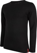 Undiemeister - T-shirt - T-Shirt heren - Slim fit - Longsleeve - Gemaakt van Mellowood - Ronde hals - Volcano Ash (zwart) - Anti-transpirant - S