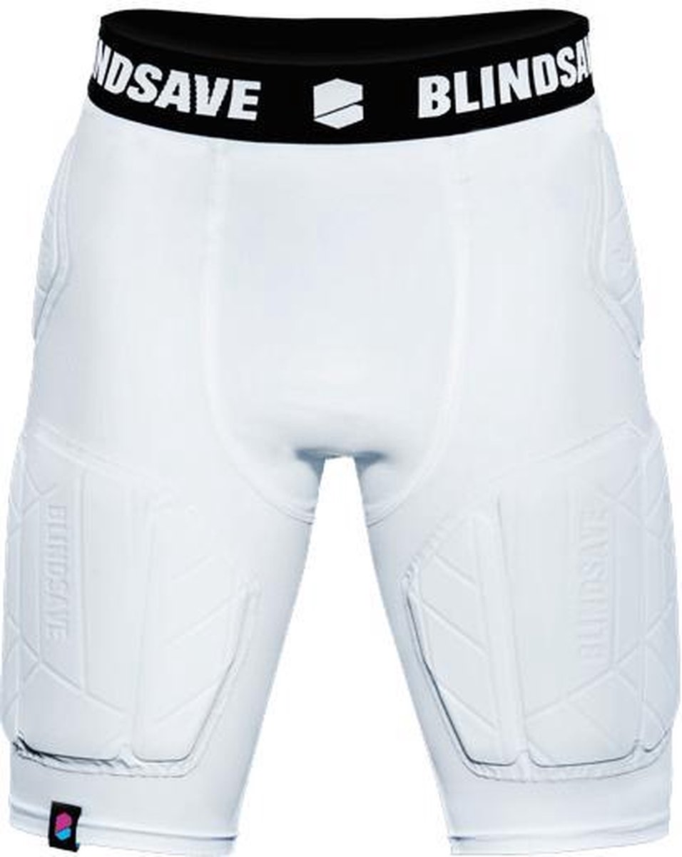 Blindsave Padded Compressie Short Pro+ | Wit | Maat L