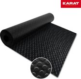 karatcommercial Rubber loper - Rubbermat - Circel - 3 mm - Zwart - 100 x 500 cm