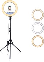 Ringlamp met Statief - Ring Light - TikTok Lamp - LED Ringlamp - Telefoonhouder