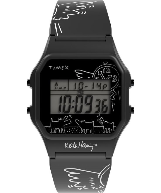 Montre Timex T80 x Keith Haring TW2W25500 - Plastique - Zwart - Ø 34 mm