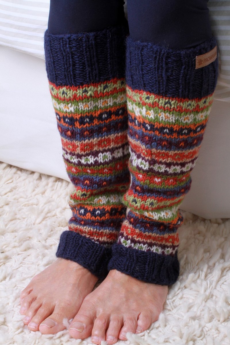 Pachamama - wollen beenwarmers met ingebreide patronen - Colorado - One size - Fair trade - 100% wol