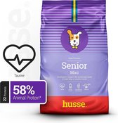 Husse Senior Mini - Hondenvoer Droog, Hondenbrokken, Droogvoer, Hondenvoeding Kleine Hond - 5 x 150g proefpakket