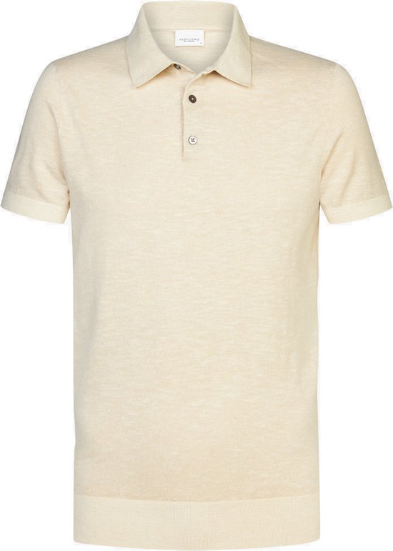 Profuomo slim fit heren polo - off white - Maat: L