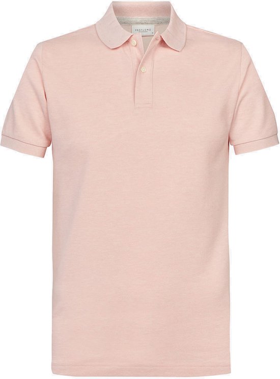 Profuomo slim fit heren polo - roze - Maat: L