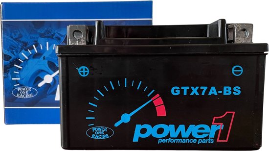 Power1 GTX7A-BS 6A-12v Accu voor 4takt scooters