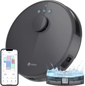 Robot Stofzuiger en Dweil 2-in-1 - 4000 Pa - LiDAR Navigatie - Robotstofzuiger - Met Laadstation, met dweilfunctie - Multi-level Mapping - Virtuele Zones - Alexa/APP/WiFi Connectie - Ideaal voor Huisdierenharen, Tapijten en Harde Vloeren - M1 Grijs