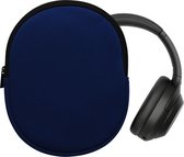 Housse kwmobile compatible avec Sony WH-1000XM4 / WH-1000XM3 - 21,5 x 16 cm - Housse de protection pour casque en bleu foncé - En néoprène