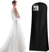 Jurkhoes, trouwjurkhoes, kledingtas, kledingtassen, beschermhoes voor trouwjurken, avondjurken of lange jassen (zwart) 180 x 80 x 22 cm