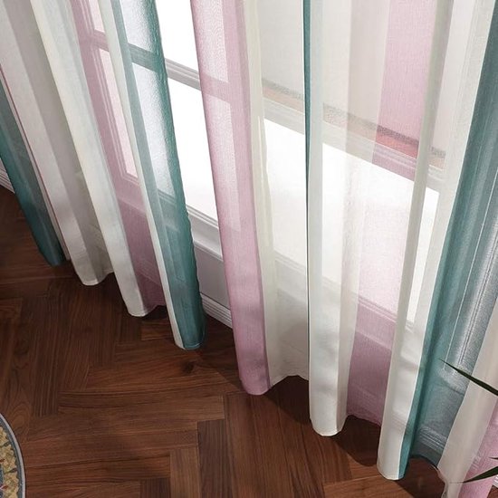 Transparante raamgordijnen, Glad, Elegant, voor Ramen/Gordijnen/behandeling voor Slaapkamer, Woonkamer, 140cm x 225cm