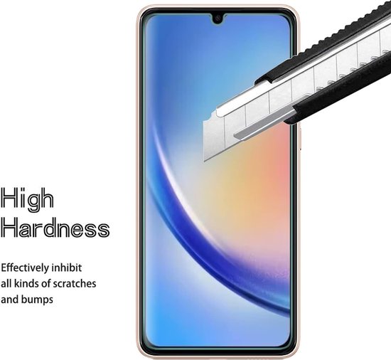 Glas de protection d'écran - Protecteur d'écran en Tempered Glass Adapté à: Samsung Galaxy A34 - 2x