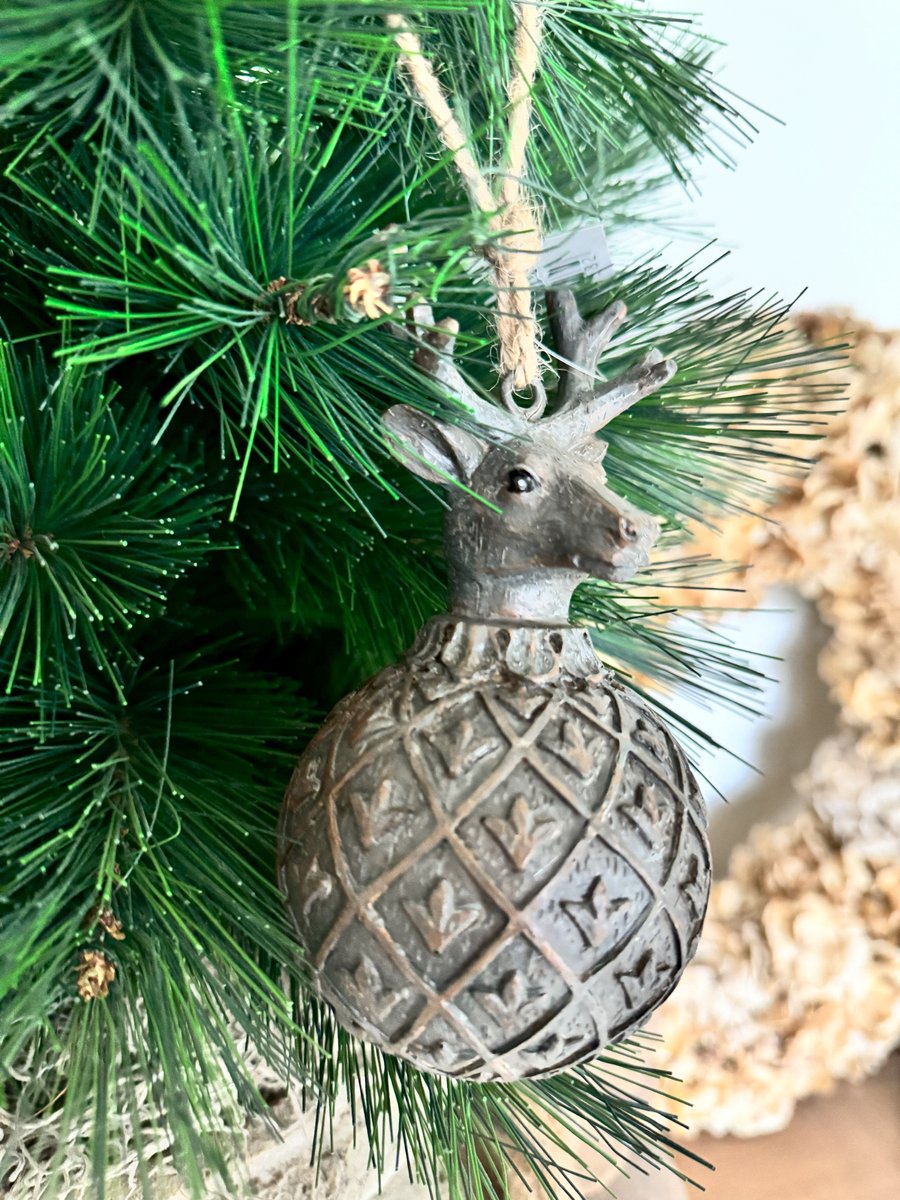Herten hanger, toefhanger, hert, kerstbal, ornament, herten