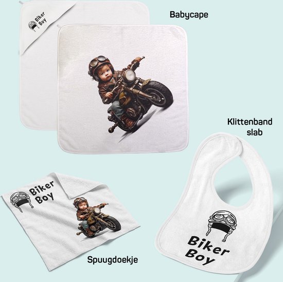 Baby Giftset - Biker Boy - Babycape - Slab – Spuugdoek