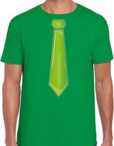 T-shirt de déguisement pour homme Bellatio Decorations - Cravate verte - Vert - Carnaval - Bad party L
