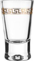 Glasmark Shotglaasjes - 6x - gold collection - 25 ml - glas - borrelglazen