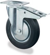 Westfalia Roulette fixe avec pneus en caoutchouc plein + frein, diamètre 200 mm