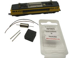 micromotor NF003G N ombouwset voor fleischmann NS1600 SNCF BB 1500, 1600, 22200, 7200