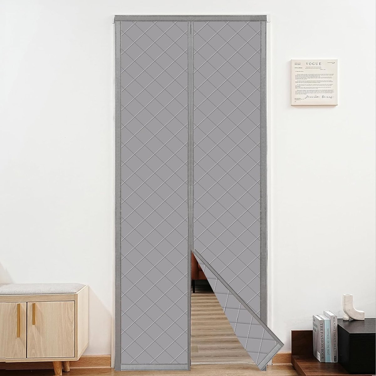 Rideau Magnétique Thermique 100x220 Cm – Isolation Froid/Chaleur, Imperméable, Coupe-Vent, Fenêtre Transparente – Idéal Animaux & Économies Énergie