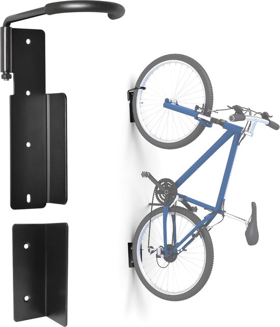 Desomax Fiets Ophangsysteem Draaibaar Fiets Ophangsysteem - Fietshaak - Fiets Ophangbeugel - Muurbeugel Fiets - Fietsenrek - Fietsbeugel - Zwart