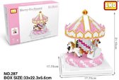 Gift Series - Nanoblocks - bouwset / 3D puzzel - Mini blokjes - Merry Go Round - Kermis molen - 2500 bouwsteentjes