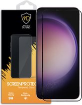 Samsung Galaxy S23 Screenprotector - MobyDefend Screensaver Met Zwarte Randen - Gehard Glas - Glasplaatje Geschikt Voor Samsung Galaxy S23