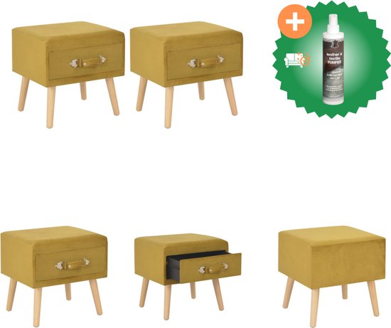 VidaXL Nachtkastjes 2 st 38x28x45 cm paulowniahout wit kopen? Vergelijk