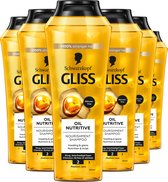 Schwarzkopf - Gliss - Oil Nutritive - Shampoo - Haarverzorging - Voordeelverpakking - 6x 250 ml