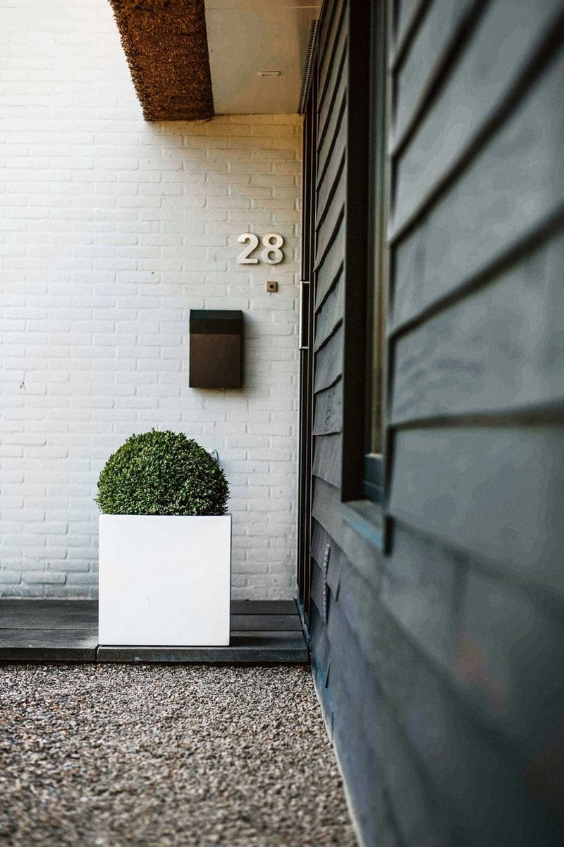 Capi Europe Pot de fleurs carré Terrazzo - 80x80 - Noir