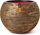Capi Europe - Vase boule Rib NL - 62x48 - Goud - Ø d'ouverture - Pour l'intérieur et l'extérieur - Garantie à vie - Incassable - 100% Recyclable - KBGR271
