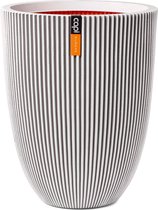 Capi Europe - Vase élégant et bas Groove NL - 46x58 - Ivory - Pour l'intérieur et l'extérieur - KGVI783