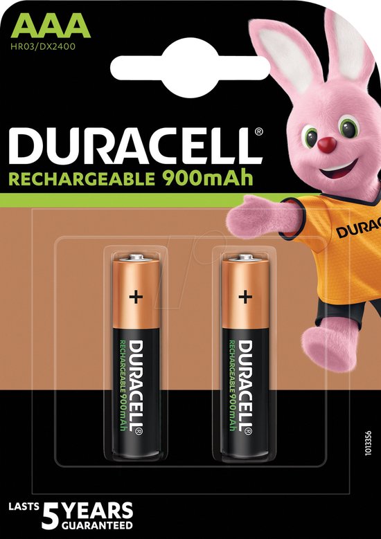 Pile rechargeable AA (LR6) Duracell 1300Mah, lot de 4, lr6 rechargeable - omega