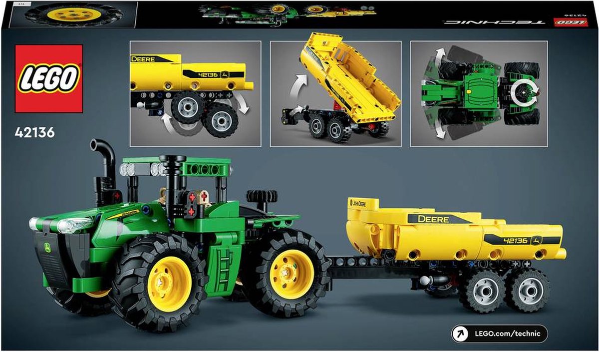 LEGO 42136 Technic Tracteur John Deere 9620R 4WD, Modèle Réduit de  Construction & 60287 City Le Tracteur, Jouet de Construction, Animaux de la  Ferme
