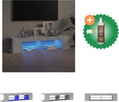 vidaXL Tv-meubel met LED-verlichting 135x39x30 cm grijs sonoma eiken - Kast - Inclusief Houtreiniger en verfrisser
