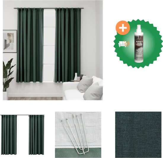 vidaXL - Gordijn - Roze - Fluweel - 140 x 175 cm - 2 stuks