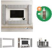 vidaXL 10-delige Tv-meubelset spaanplaat betongrijs - Kast - Inclusief Houtreiniger en verfrisser